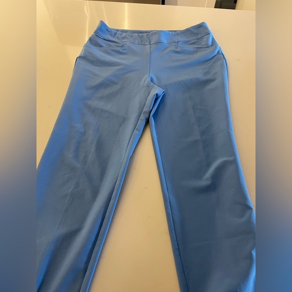 Ladies adidas blue cropped golf pants - Picture 2 of 5